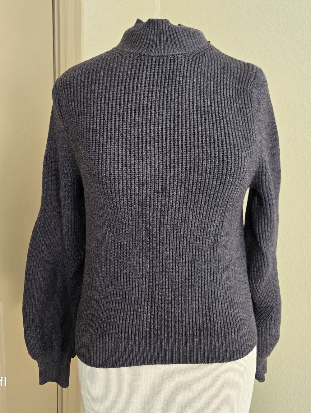 Zara charcoal mock sweater S - Picture 4 of 7